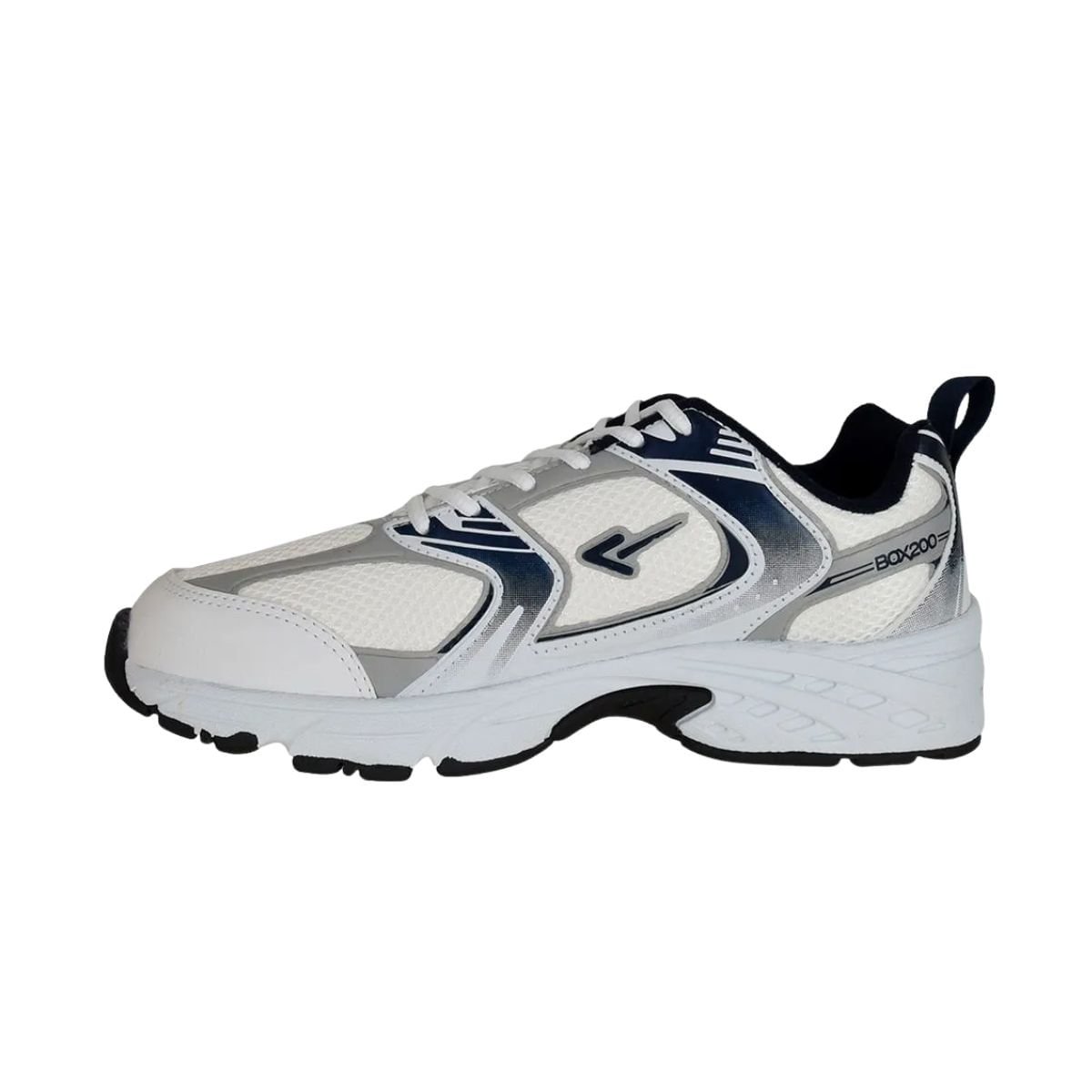 Tênis Running Infantil Box 200 Branco E Azul Branco/Cinza/Azul 4