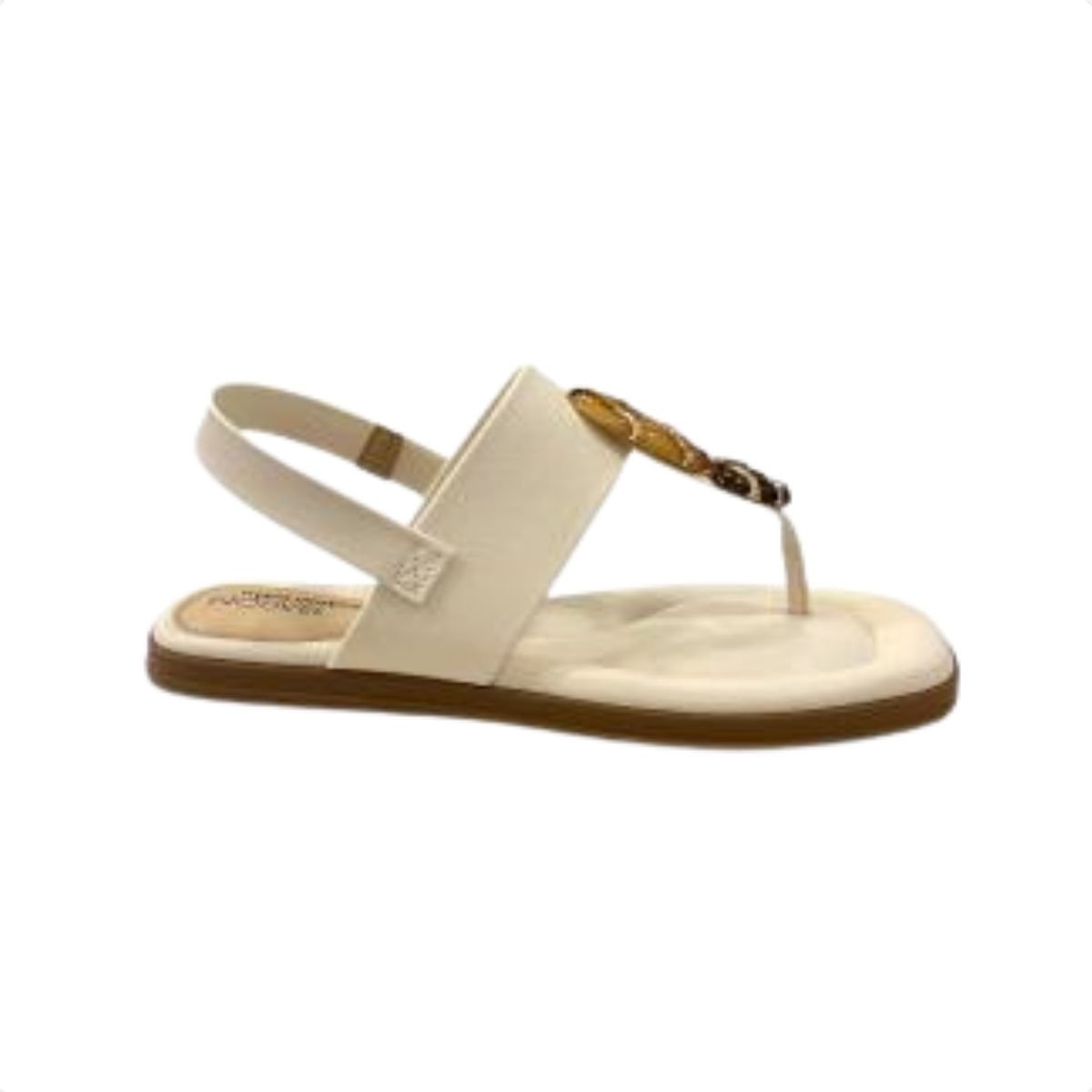 Sandália Feminina Rasteira Modare Off White
