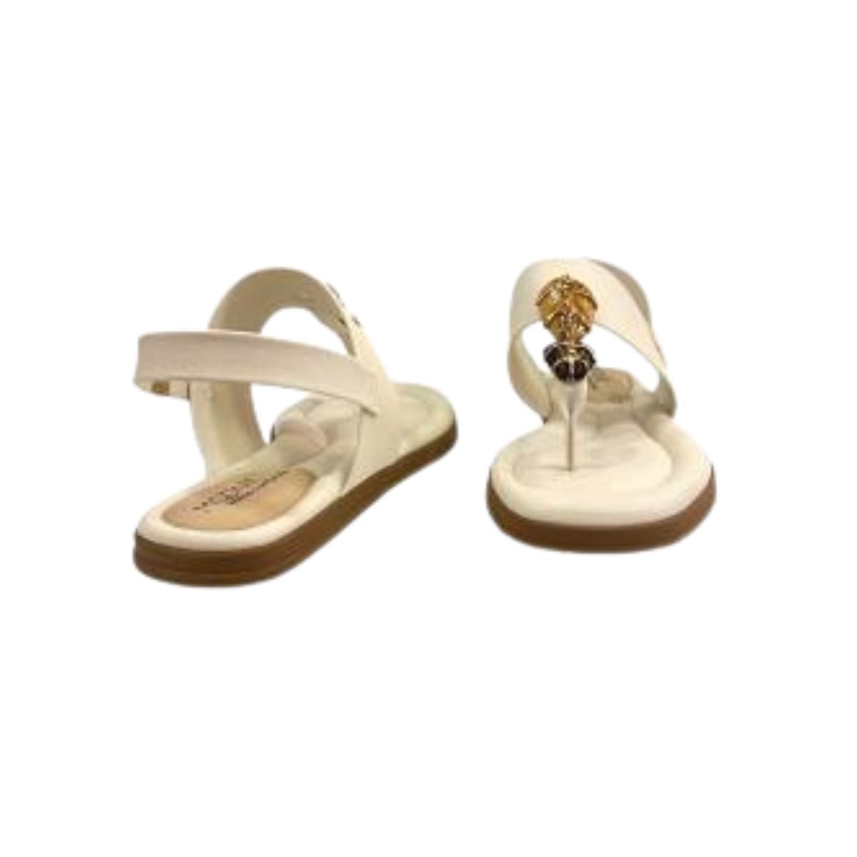 Sandália Feminina Rasteira Modare Off White Branco 5