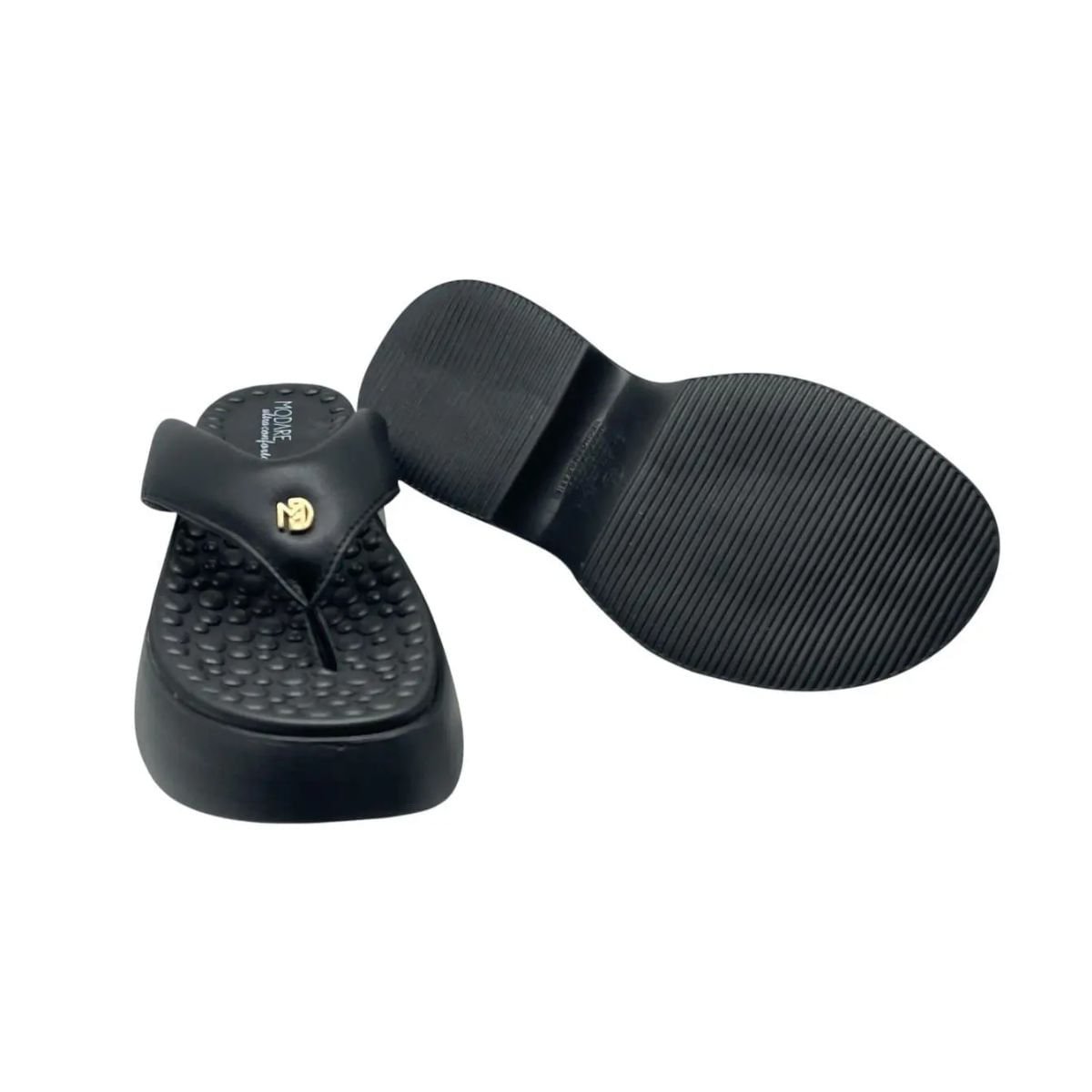 Tamanco Feminino Anabela Modare Ultraconforto Preto Preto 5