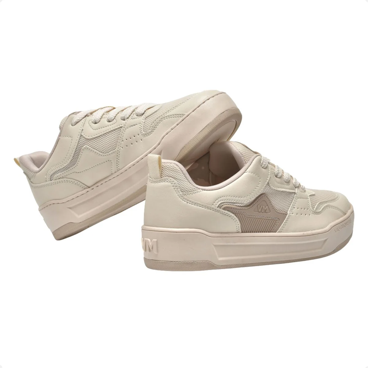 Tênis Moda Casual Feminino Via Marte Bege 3