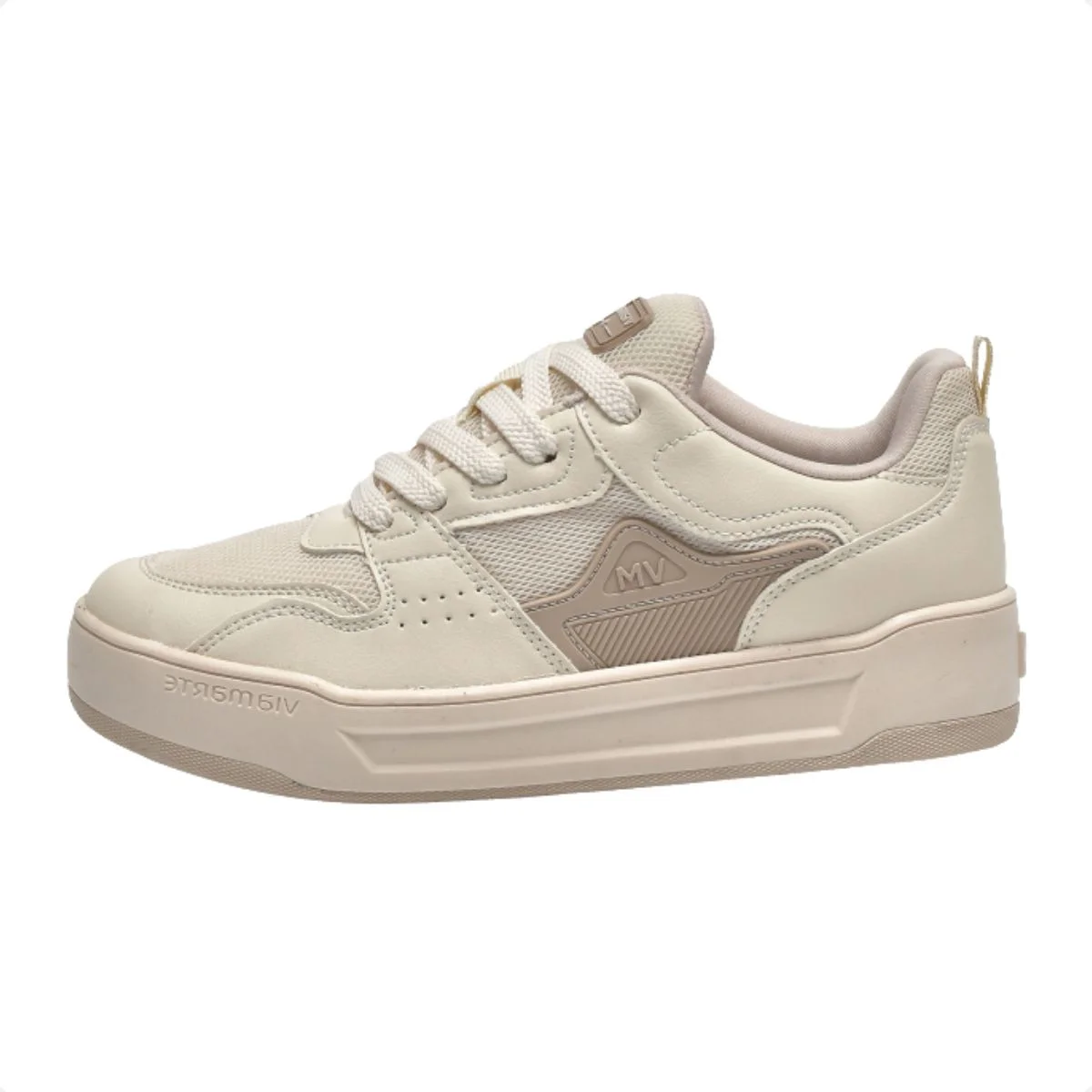 Tênis Moda Casual Feminino Via Marte Bege 5