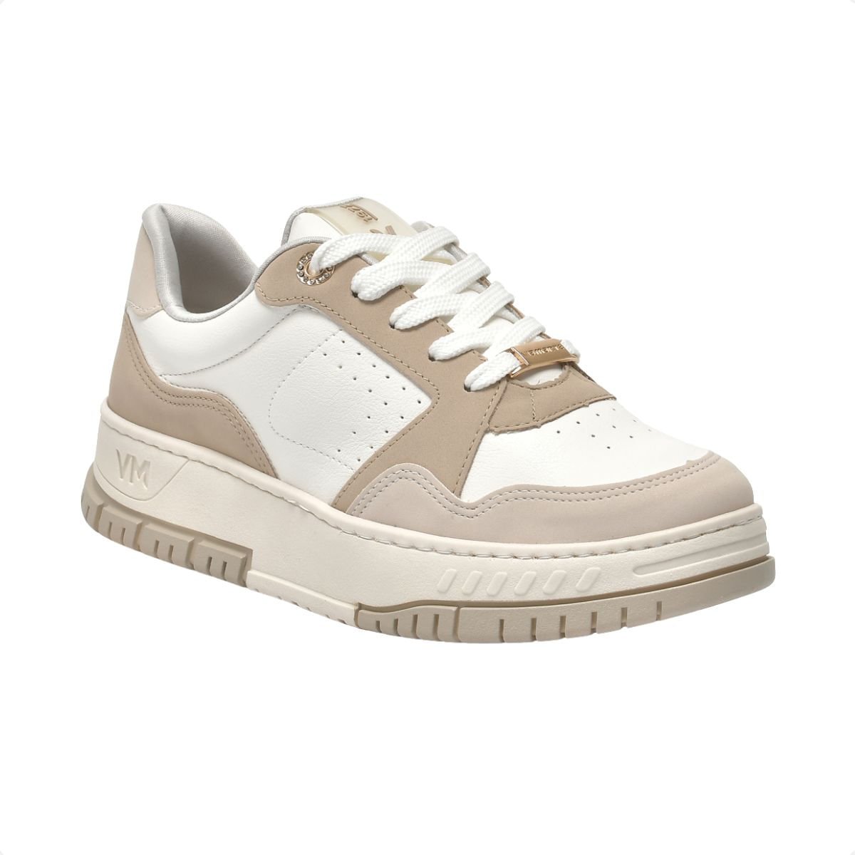 Tênis Casual Moda Feminino Flatform Via Marte Bege 2