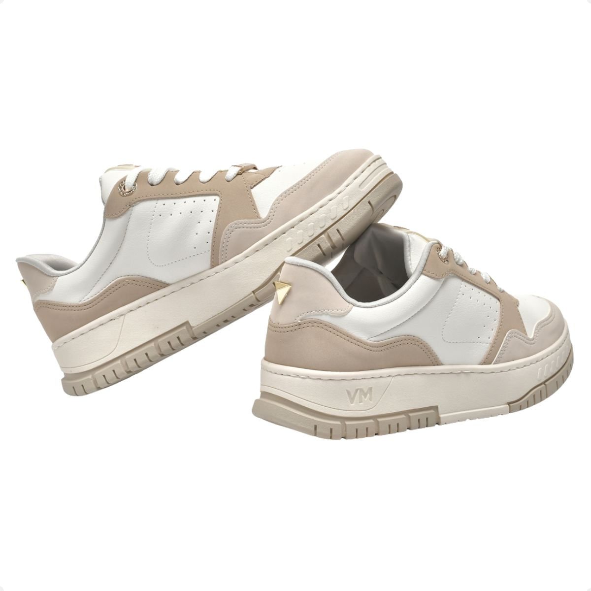 Tênis Casual Moda Feminino Flatform Via Marte Bege 3