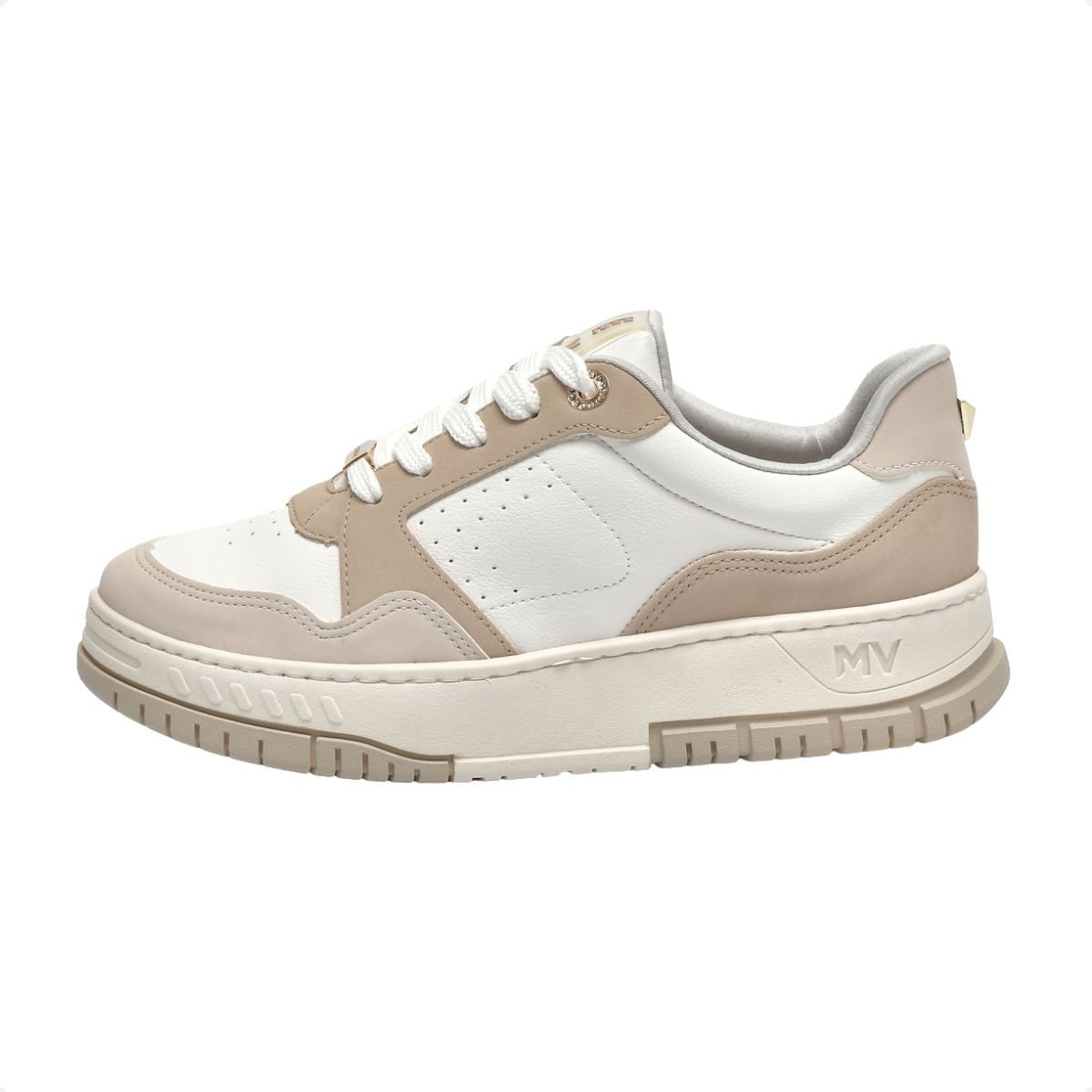 Tênis Casual Moda Feminino Flatform Via Marte Bege 5