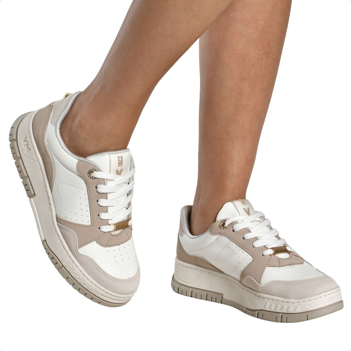 Tênis Casual Moda Feminino Flatform Via Marte Bege 7