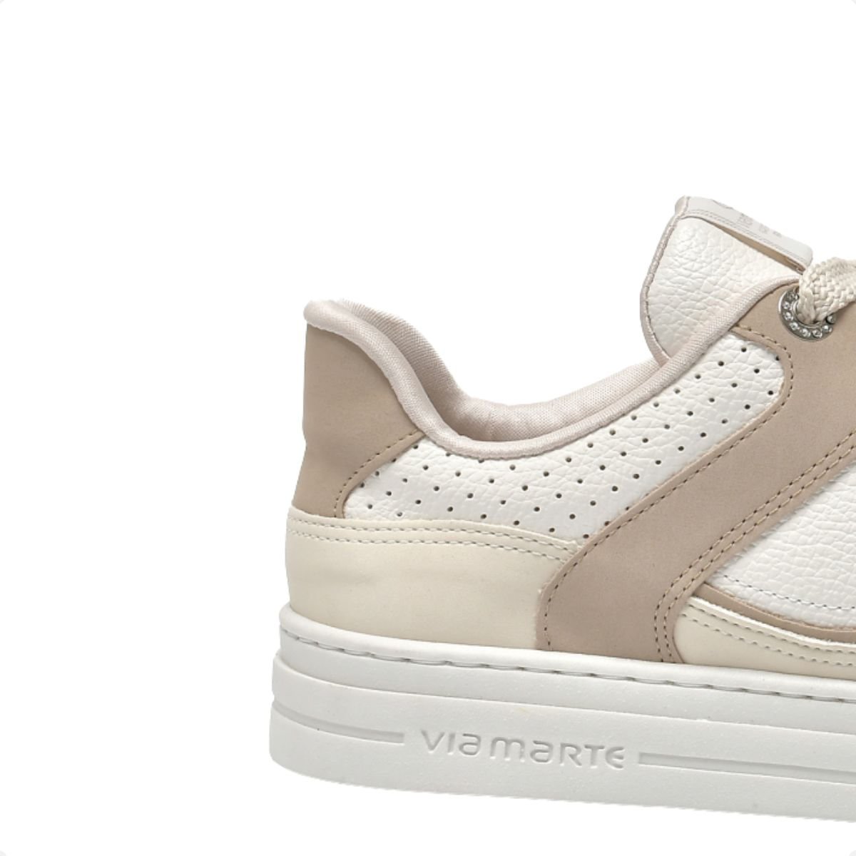 Tênis Casual Moda Feminino Via Marte Bege/Branco/Marfim 6
