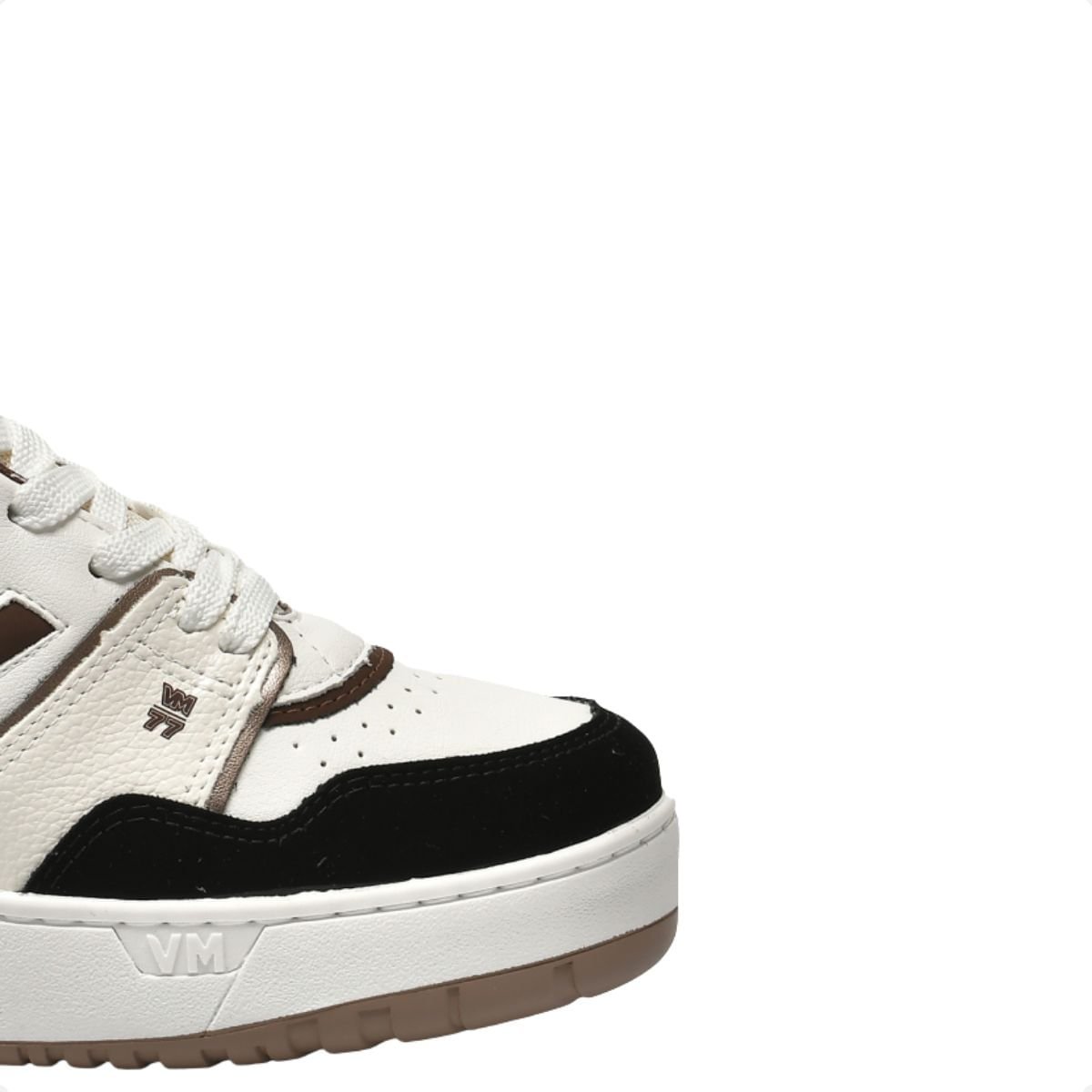 Tênis Moda Feminino Casual Via Marte Branco/Preto/Marrom 6