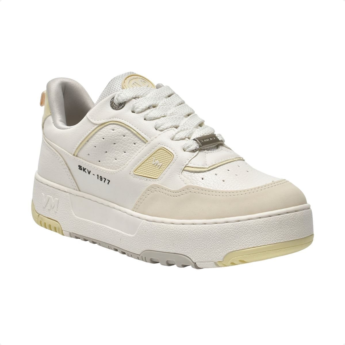 Tênis Moda Casual Plataforma Feminino  Via Marte Branco 2