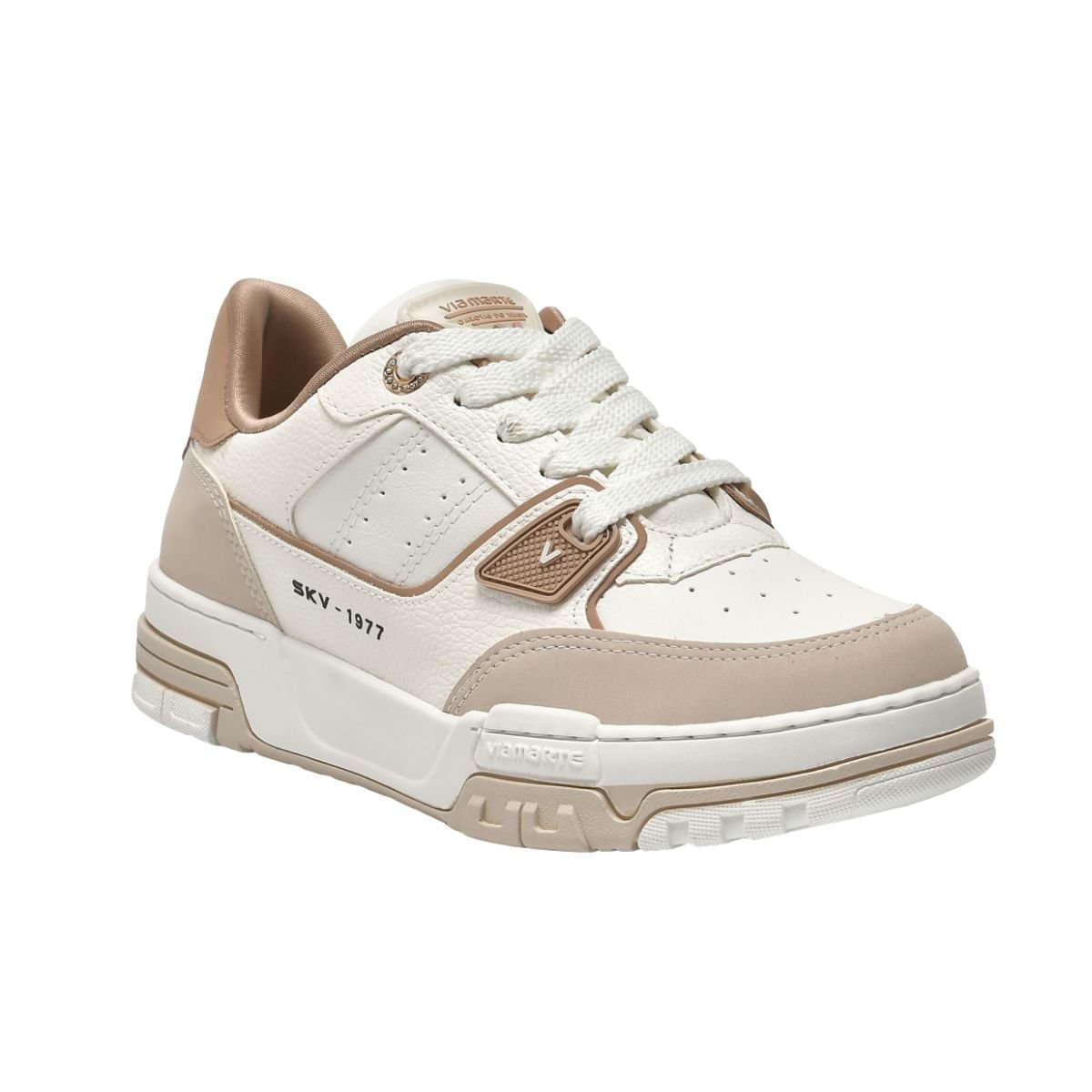 Tênis Street Casual Moda Feminino Via Marte Bege/Milk/Branco/Creme 2