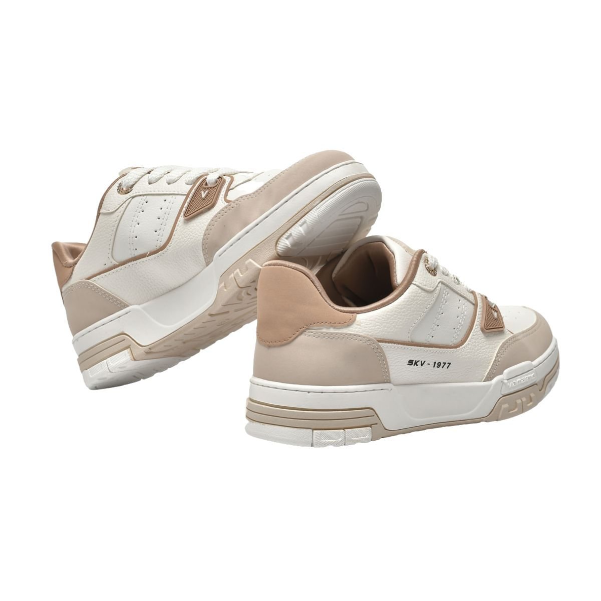 Tênis Street Casual Moda Feminino Via Marte Bege/Milk/Branco/Creme 3