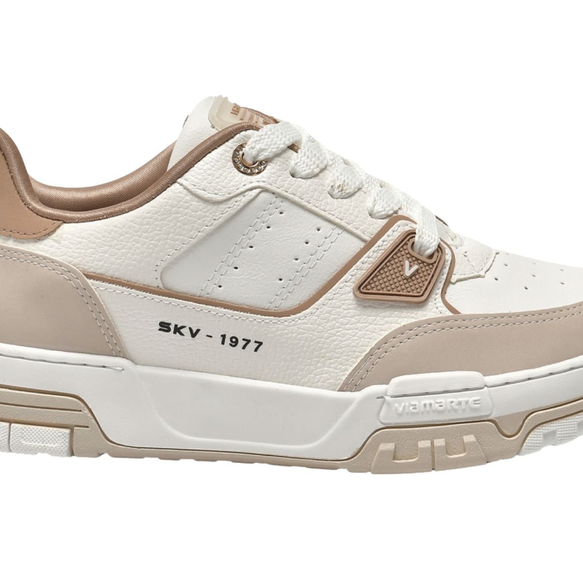 Tênis Street Casual Moda Feminino Via Marte Bege/Milk/Branco/Creme 4