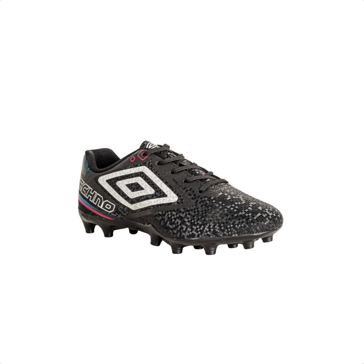 Chuteira Campo Inf Umbro Techno Ii Jr Preto/Cinza/Azul 2