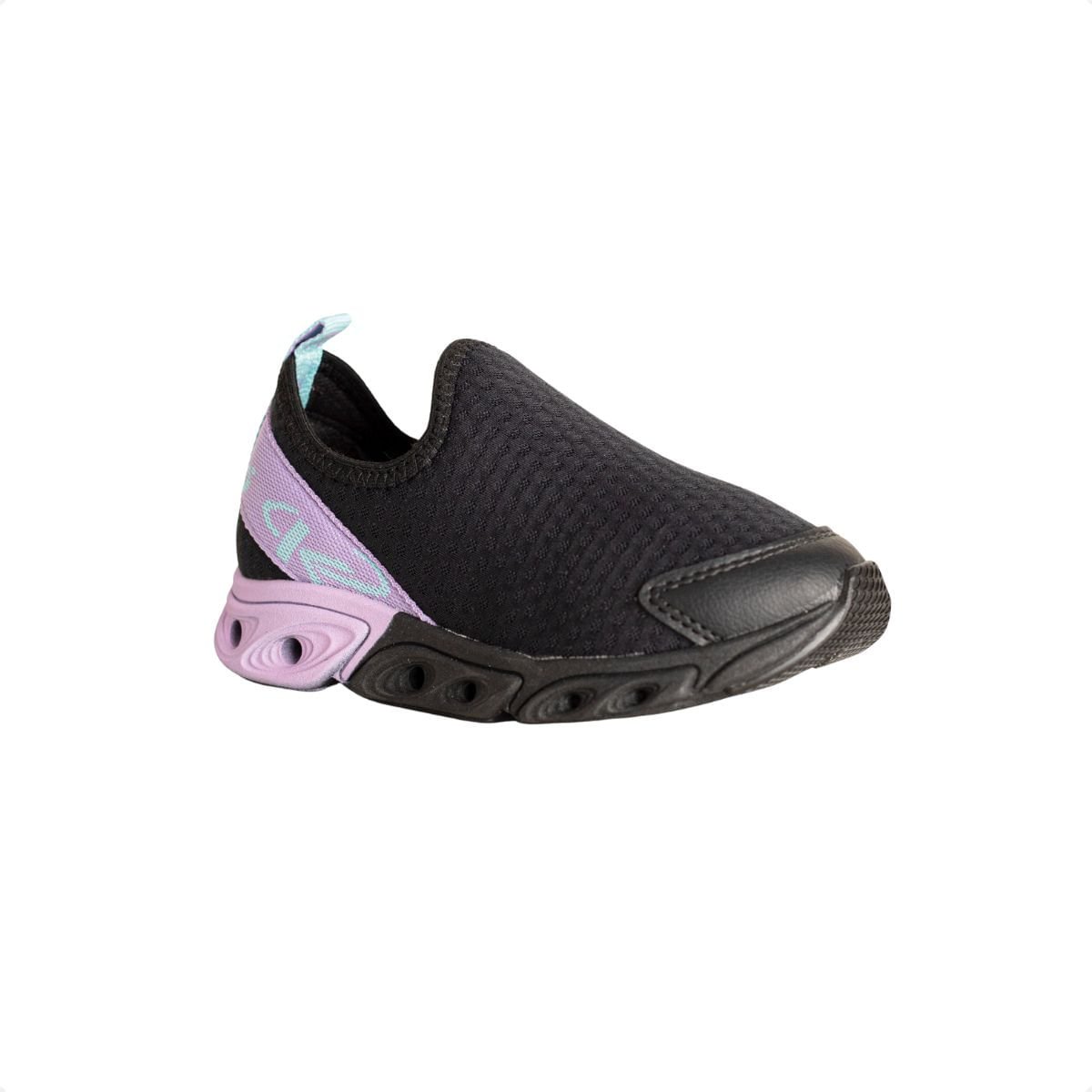 Tênis Infantil Slip On Kidy Preto/Lilás 2