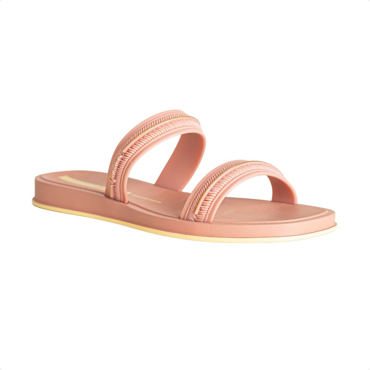 Chinelo Feminino Gaspea/Slide Ipanema Glow Slide Rosa/Dourado/Amarelo 2