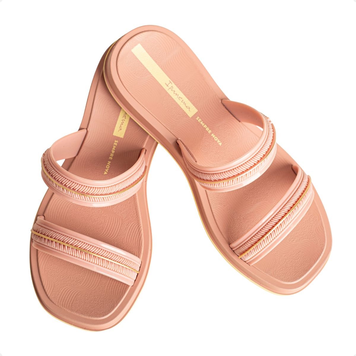 Chinelo Feminino Gaspea/Slide Ipanema Glow Slide Rosa/Dourado/Amarelo 6