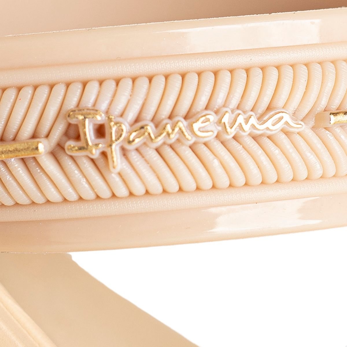 Chinelo Fem Gaspea/Slide Ipanema Glow Slide Bege/Dourado/Laranja 3