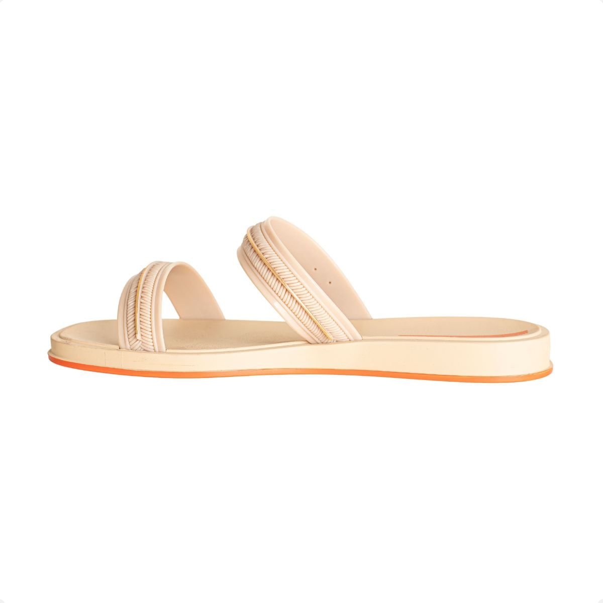 Chinelo Fem Gaspea/Slide Ipanema Glow Slide Bege/Dourado/Laranja 5