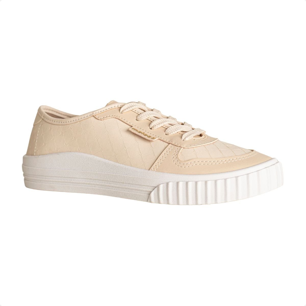 Tenis Moda Feminino Moleca Nobuck Creme 2