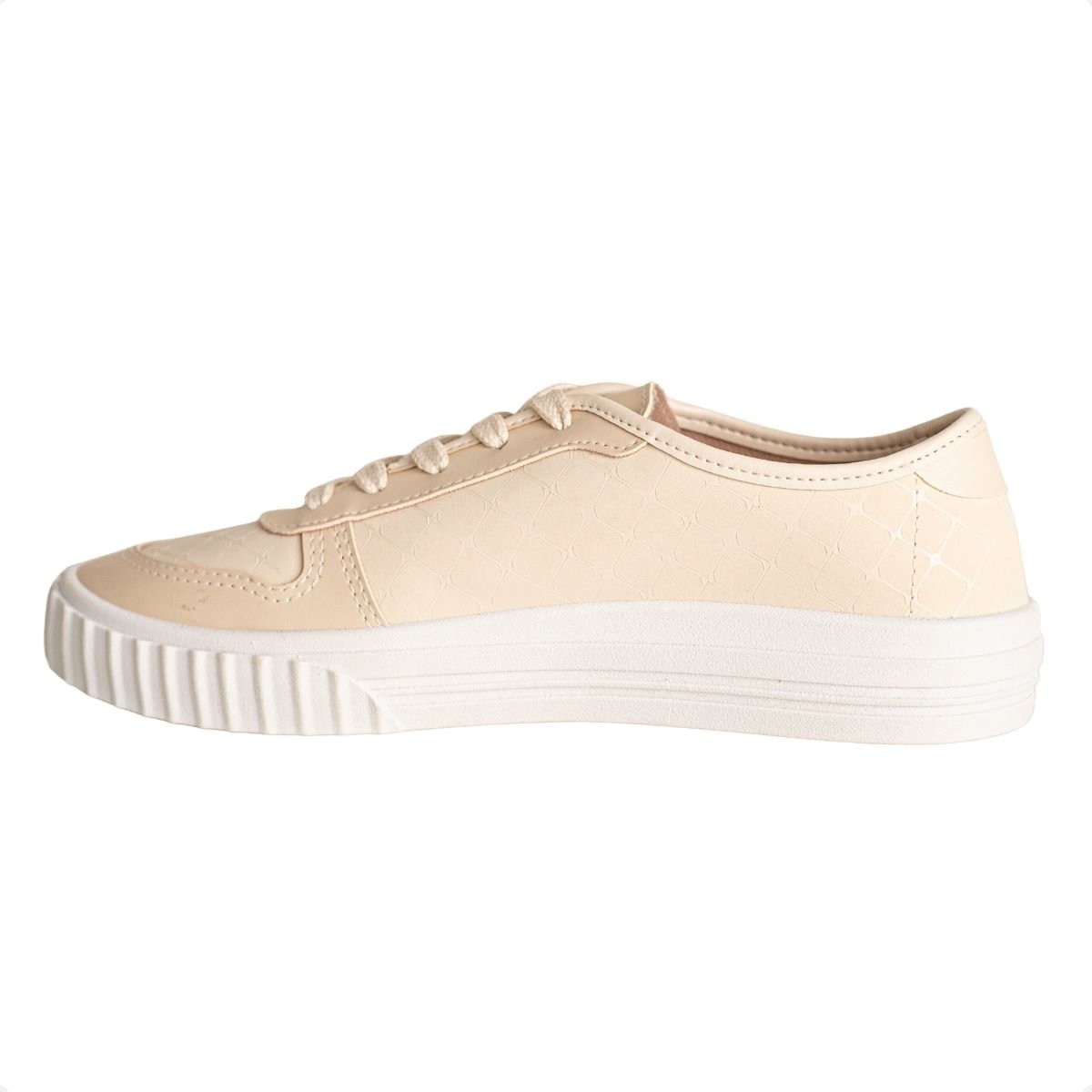 Tenis Moda Feminino Moleca Nobuck Creme 5