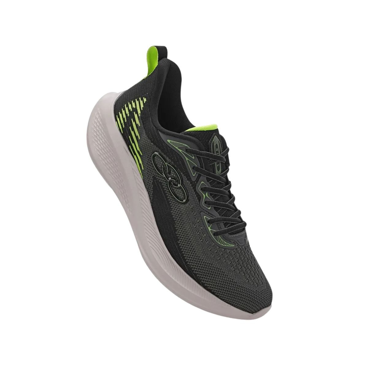 Tênis Running Masculino Olympikus Nivel Chumbo E Verde Preto 2