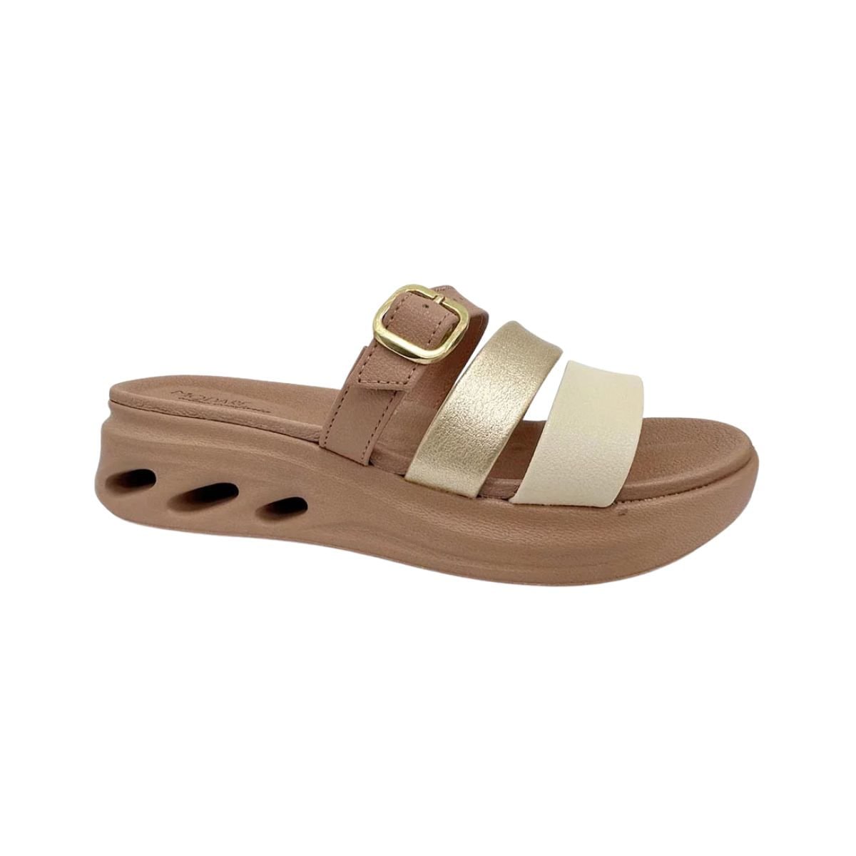 Tamanco Feminino Anabela Modare Nude Marrom 2