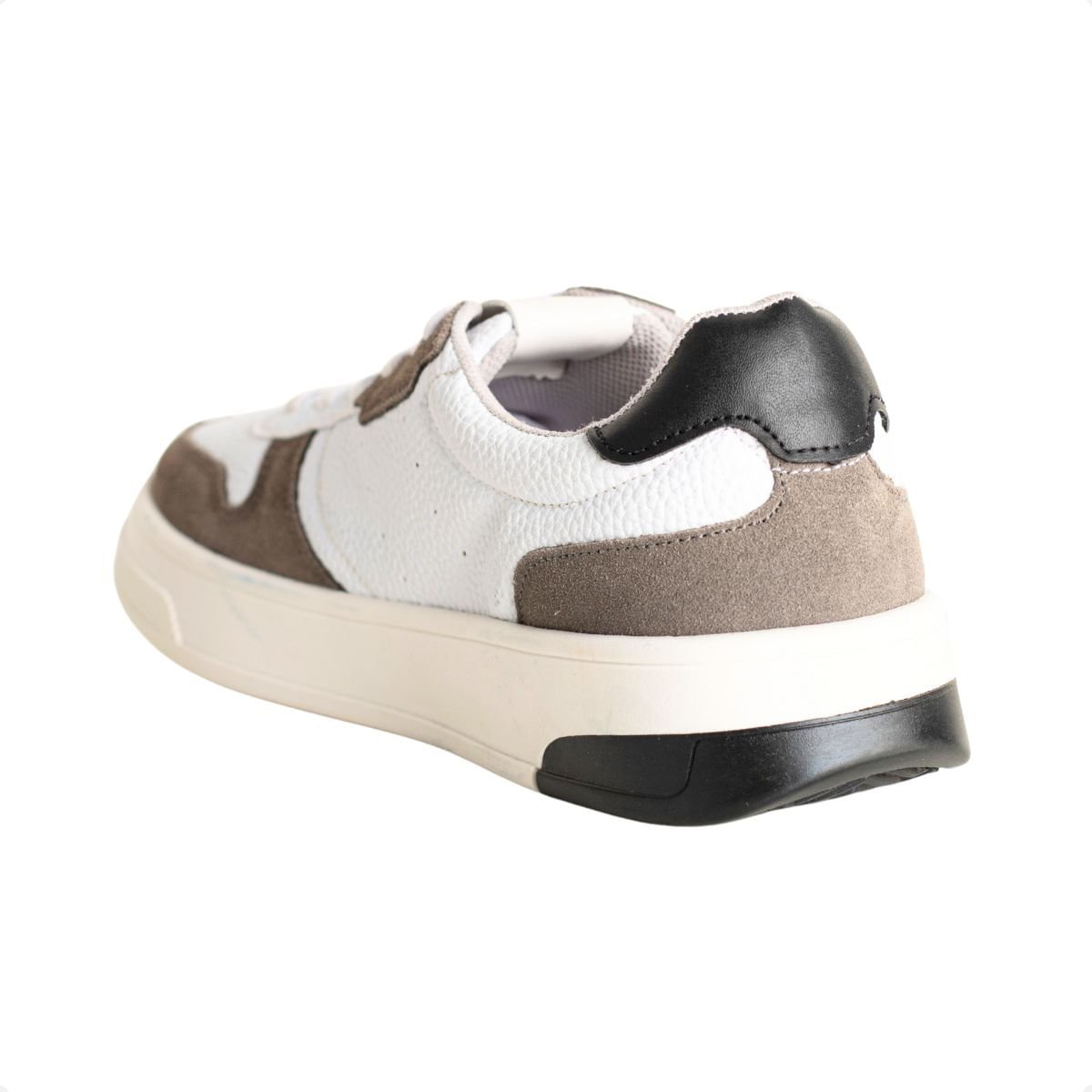 Sapatênis Masculino Enzo Ribeiro Branco Branco/Preto/Marrom 5