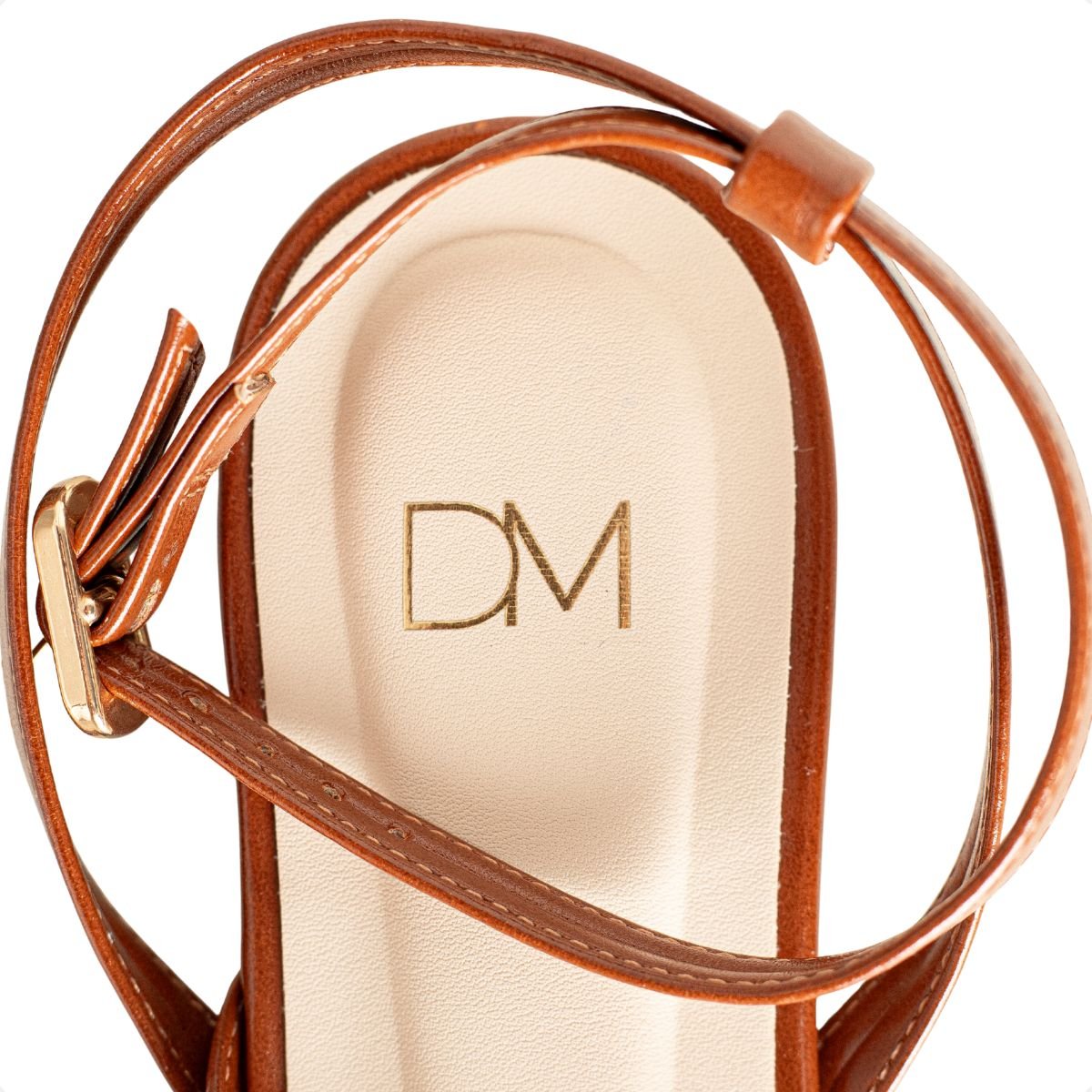 Sandália Rasteira Marrom Dm Tiras Finas Marrom 3