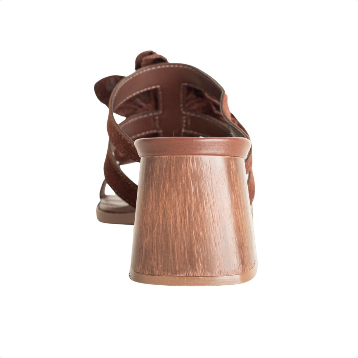 Tamanco Dm Flor De Camurça Marrom Marrom 4