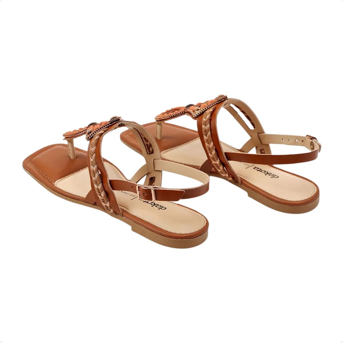 Sandália Feminina Rasteira Dakota Caramelo 4