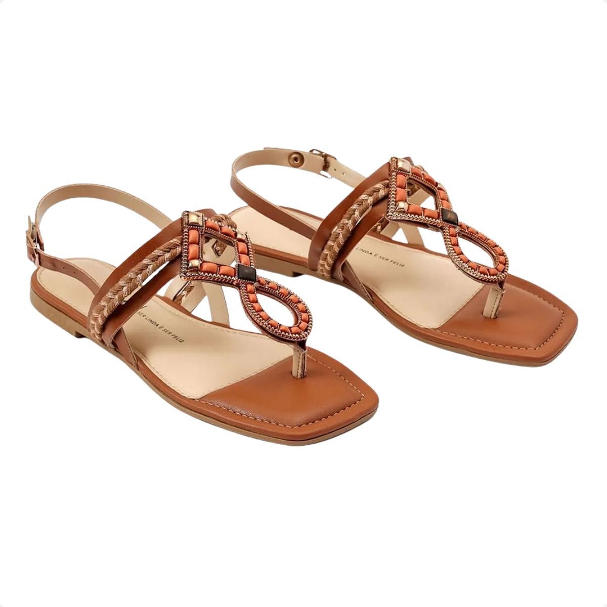 Sandália Feminina Rasteira Dakota Caramelo 5