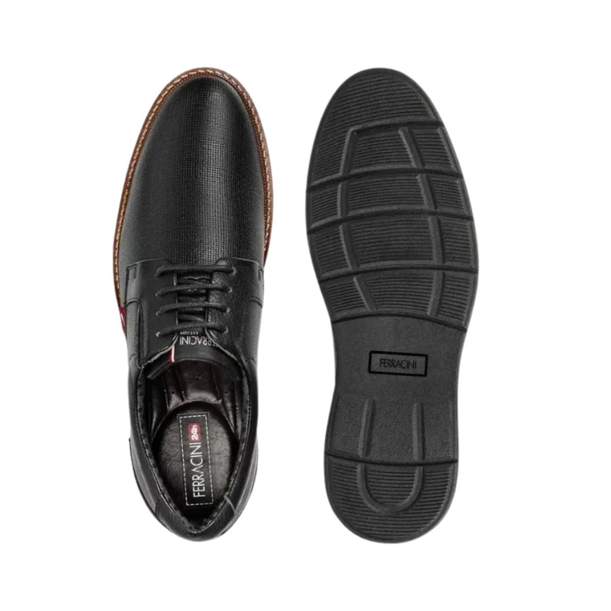 Sapato Masculino Esporte Fino Ferracini Preto Preto 3