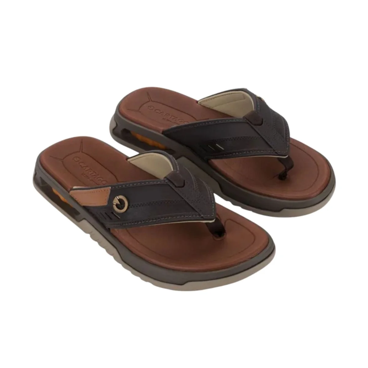 Chinelo Masculino Dedo Cartago Cairo Marrom Marrom 2