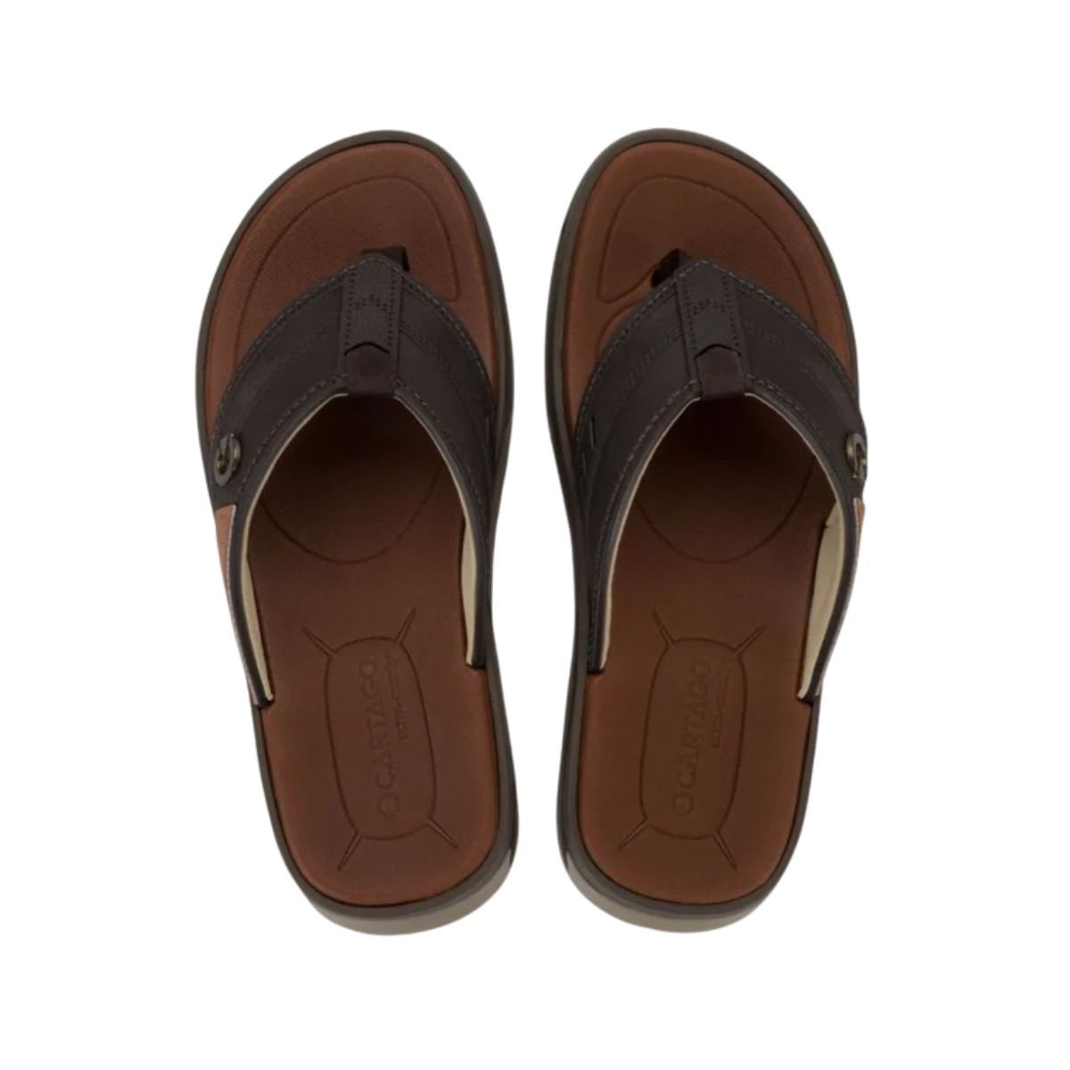 Chinelo Masculino Dedo Cartago Cairo Marrom Marrom 3