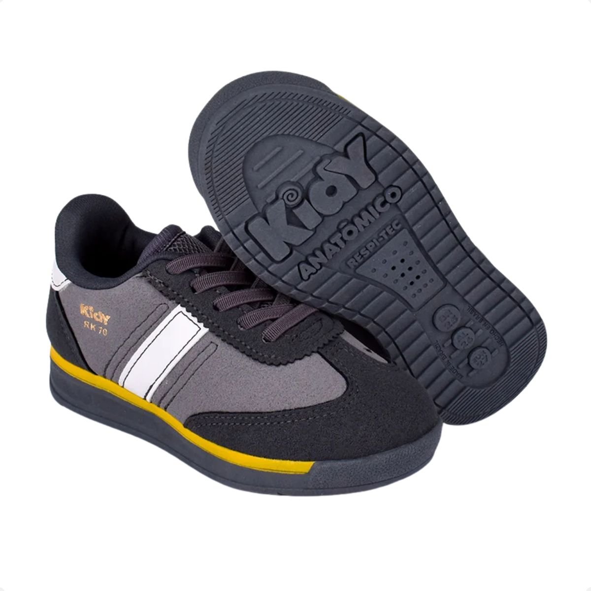 Tênis Infantil Casual Kidy Rk 70 Preto Grafite 4