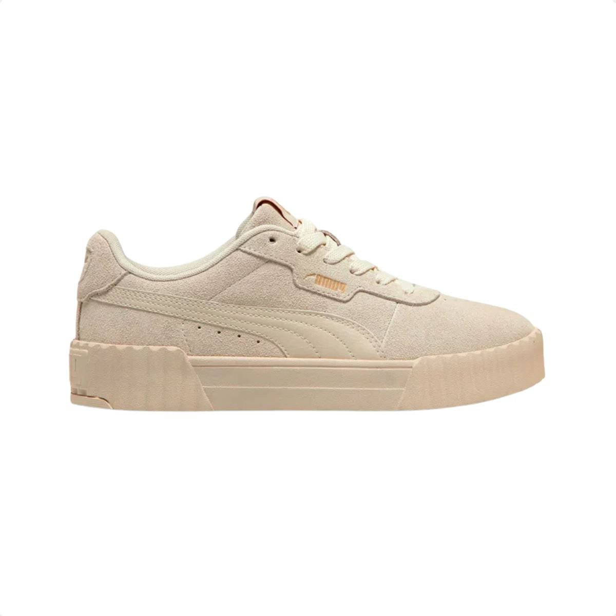 Tênis Casual Feminino Puma Carina 3.0 Sd Bdp Bege