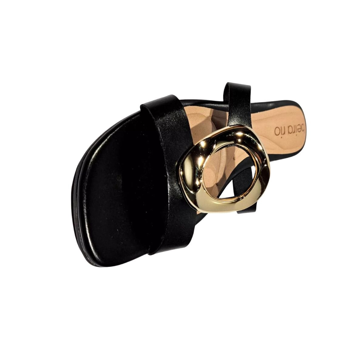 Tamanco Feminino Rasteiro Beira Rio Preto Preto 6