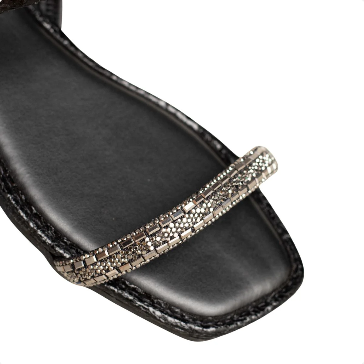 Sandália Femiina Rasteira Mississipi Shopdope Preta Preto 3