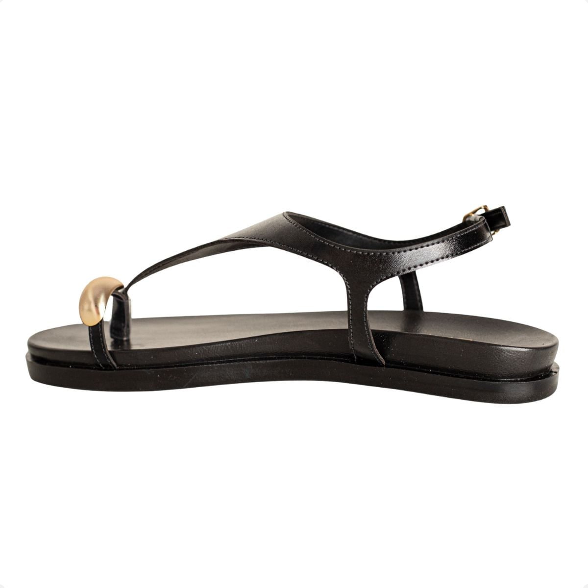 Sandália Rasteira Dm Veraneio Preta Preto 5