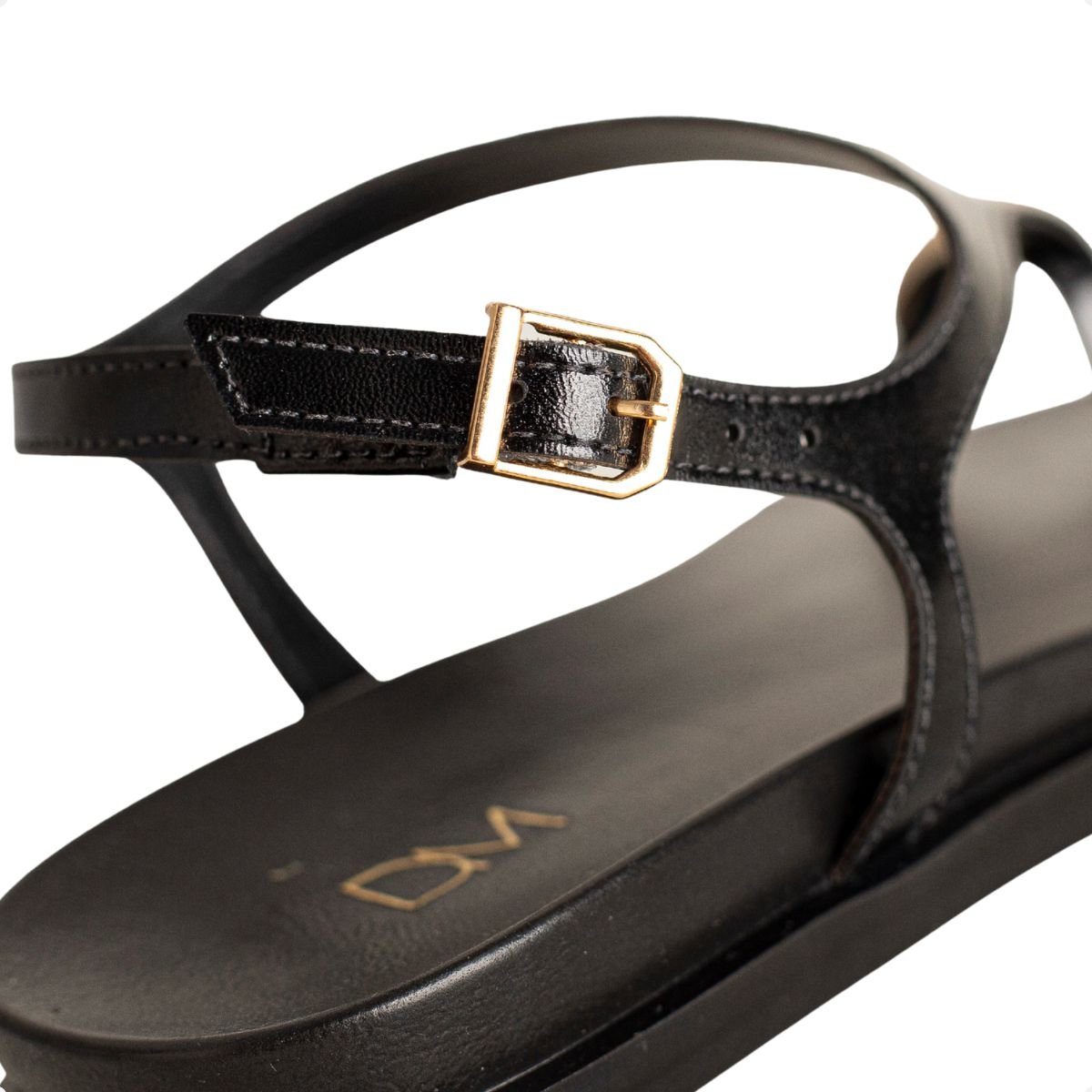 Sandália Rasteira Dm Veraneio Preta Preto 7