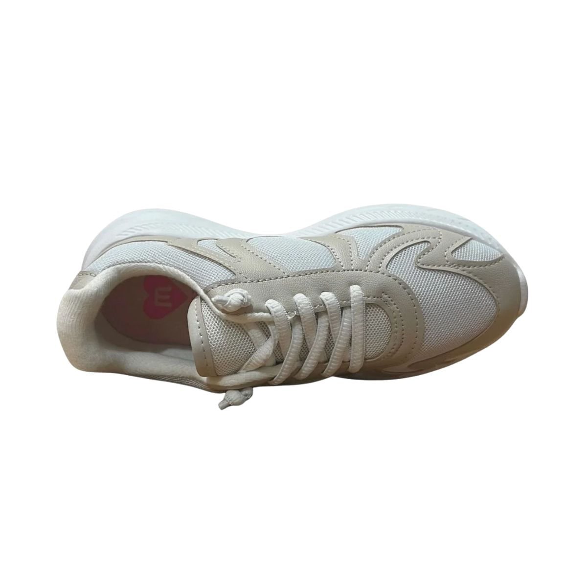 Tênis Running Infantil Molekinha Branco E Cinza Branco/Bege 4