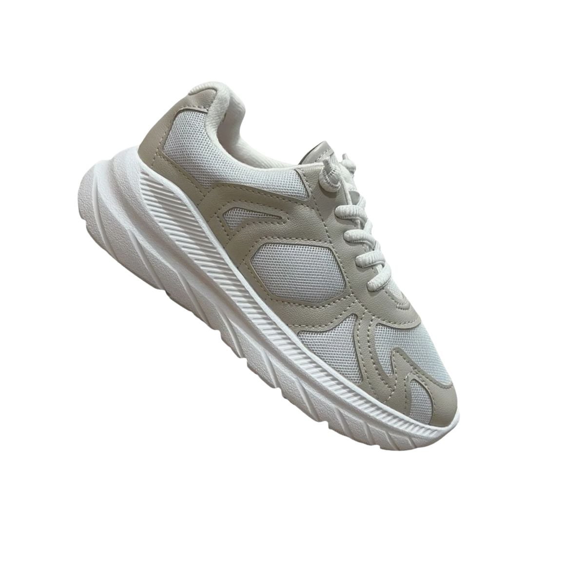 Tênis Running Infantil Molekinha Branco E Cinza Branco/Bege 7