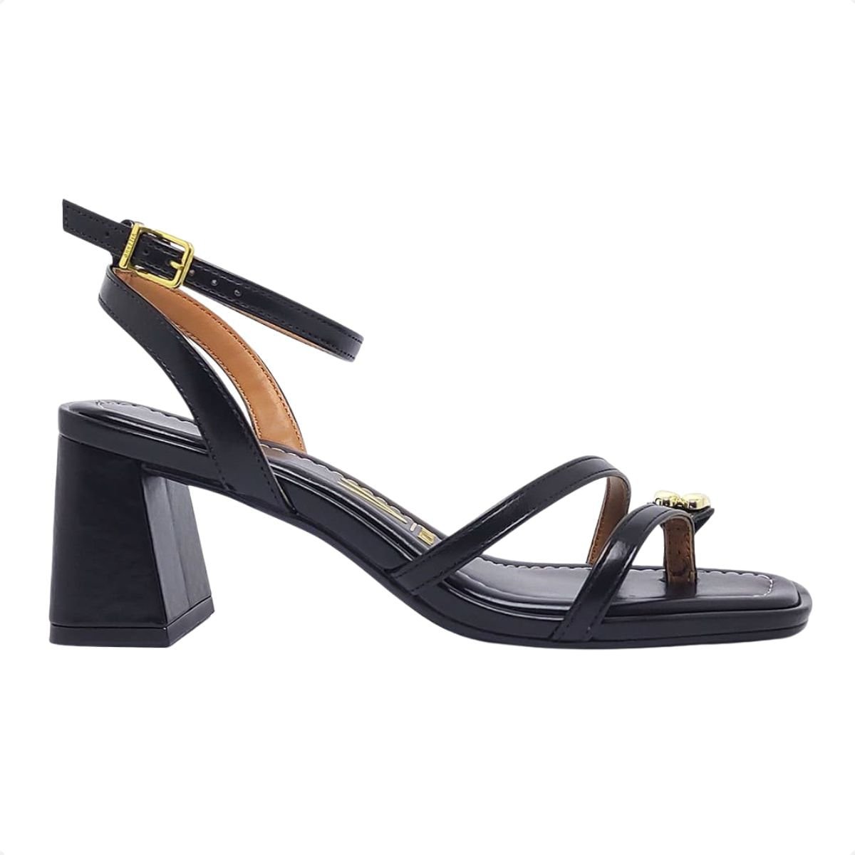 Sandália Feminina Salto Médio Grosso Vizzano Preto 1