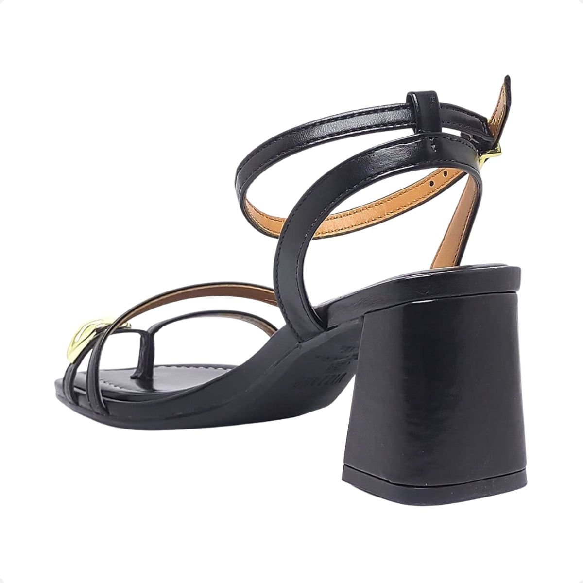 Sandália Feminina Salto Médio Grosso Vizzano Preto 3