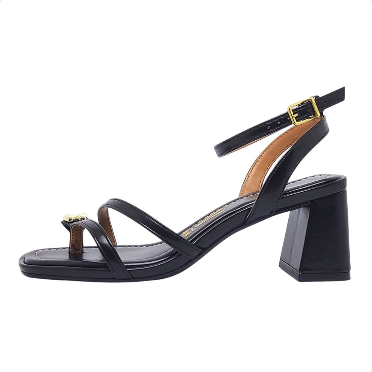 Sandália Feminina Salto Médio Grosso Vizzano Preto 7