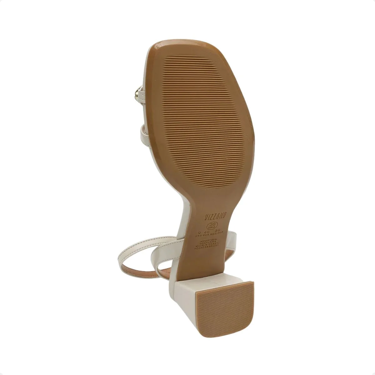 Sandália Feminina Salto Médio Grosso Vizzano Branco 4