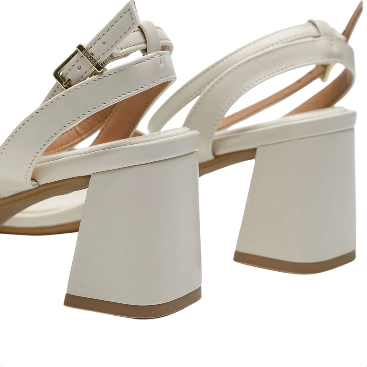 Sandália Feminina Salto Médio Grosso Vizzano Branco 6