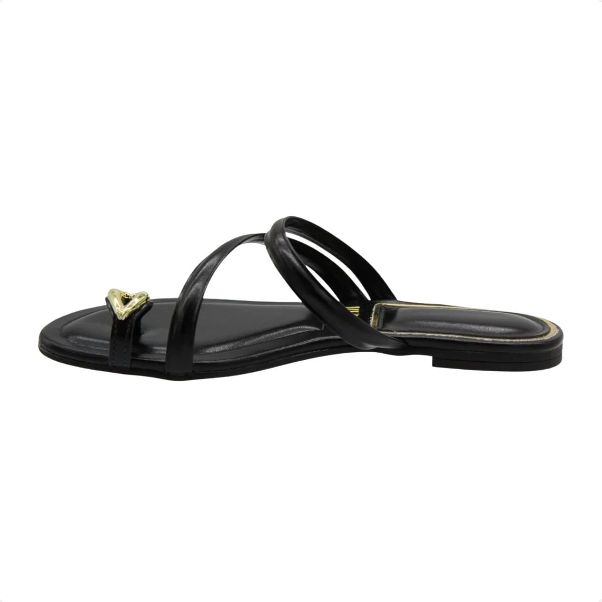 Tamanco Rasteiro Flat Feminino Vizzano Preto 2