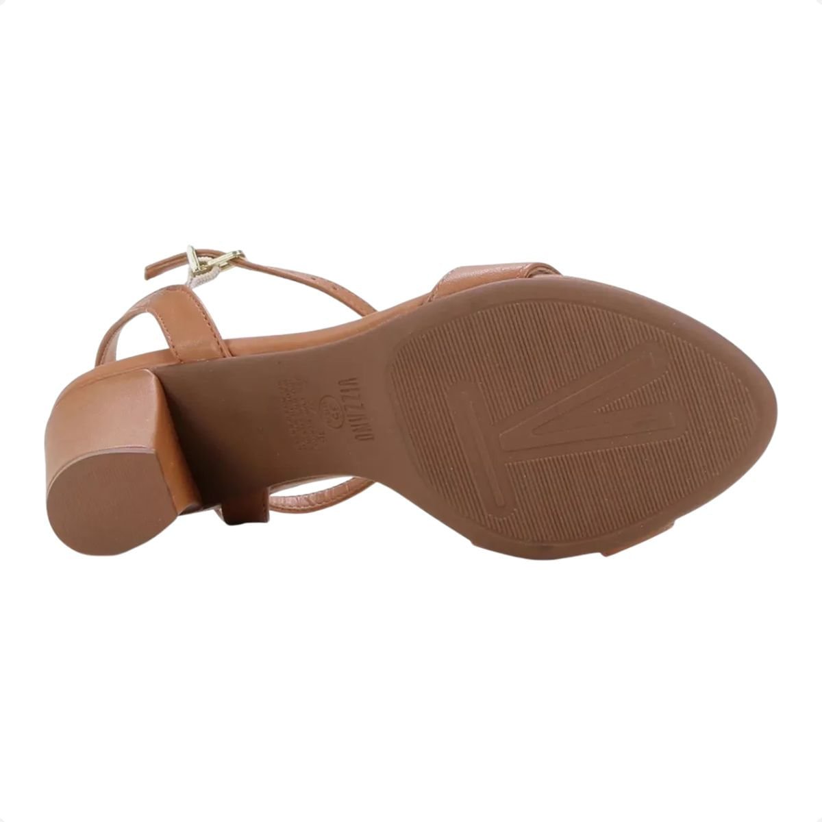 Sandália Feminina Salto Médio Grosso Vizzano Marrom 5