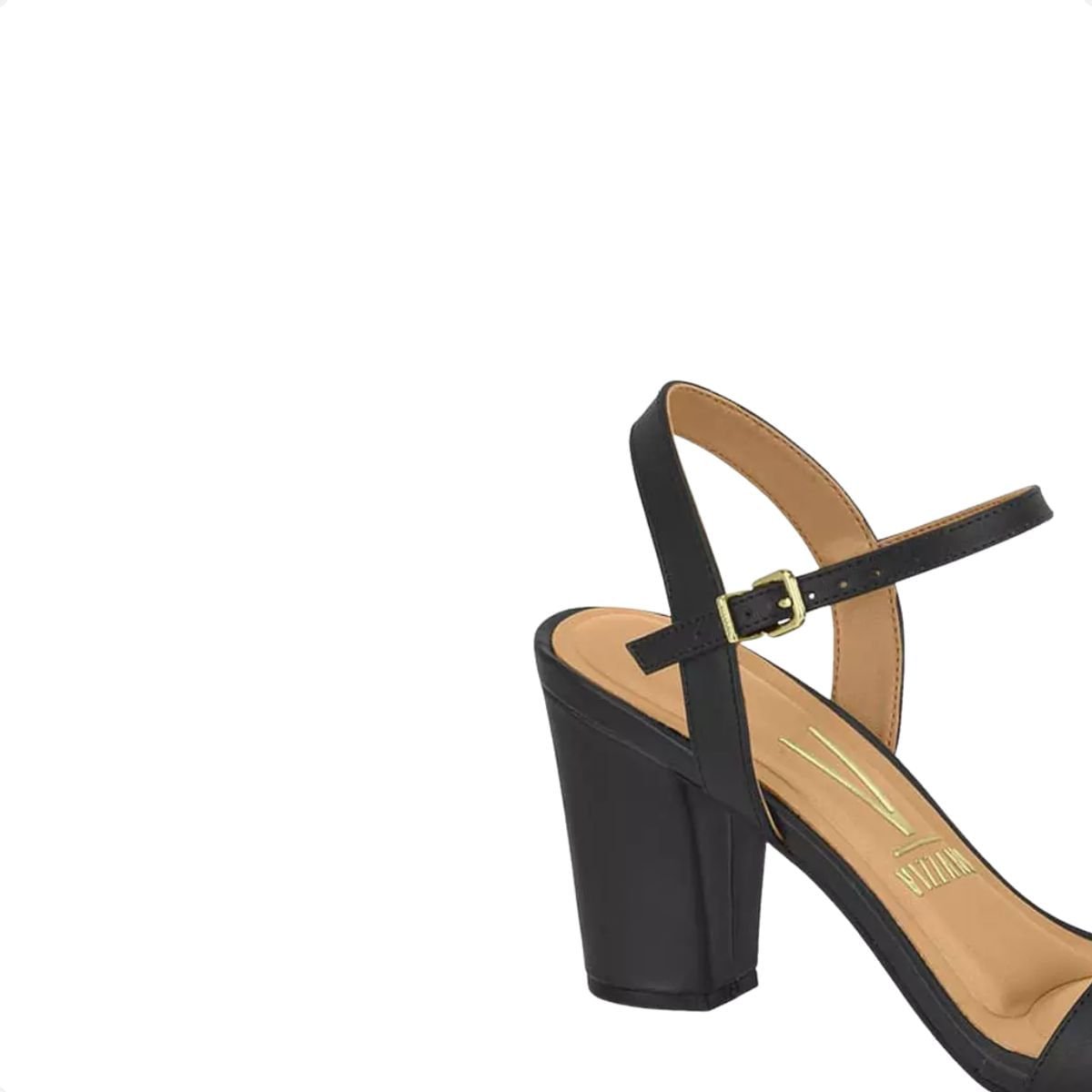 Sandália Feminina Salto Médio Grosso Vizzano Preto 5